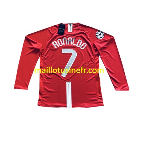 Maillot de Foot Manchester United Cristiano Ronaldo 7 Champion League 2007 Domicile Retro Manches Longues Maillot de Foot Manchester United Cristiano Ronaldo 7 Champion League 2007 Domicile Retro Manches Longues